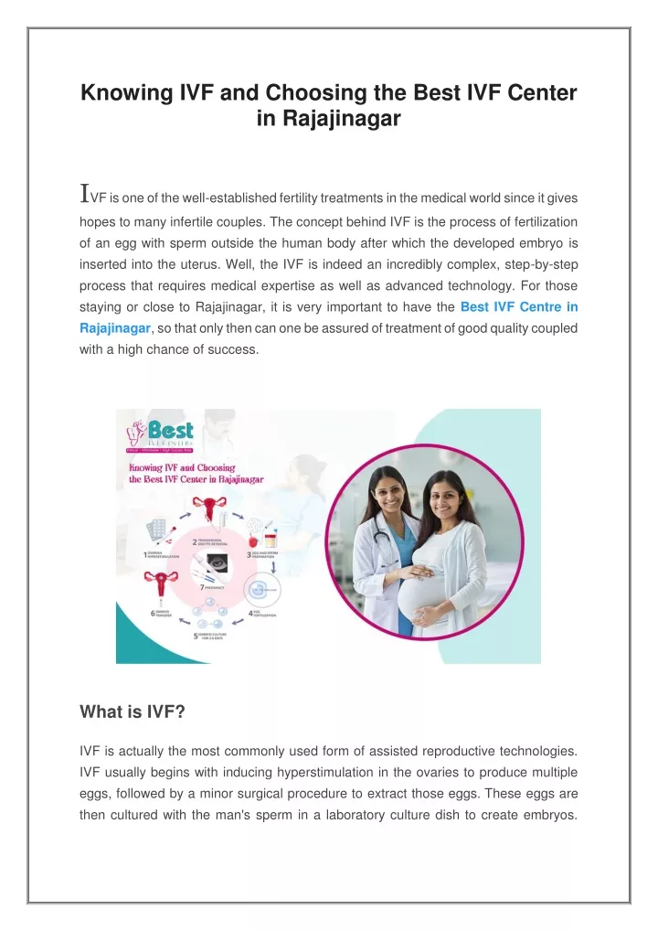 knowing ivf and choosing the best ivf center