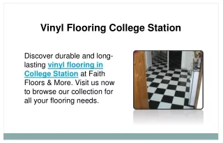 Vinyl Flooring College Station