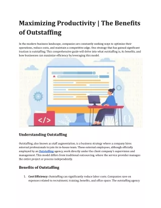 Maximizing Productivity _ The Benefits of Outstaffing