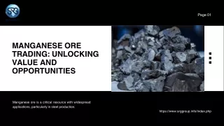 Manganese Ore Trading & Versatile Applications - SGR Group