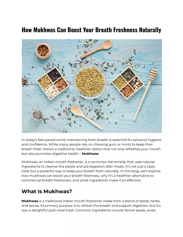 how mukhwas can boost your breath freshness