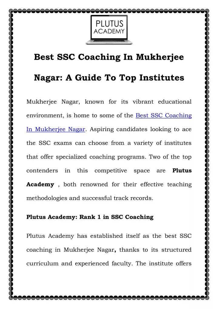 best ssc coaching in mukherjee