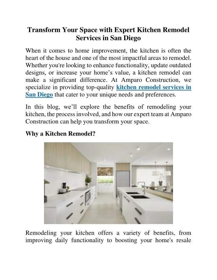 PPT - Transform Your Space with Expert Kitchen Remodel Services in San ...