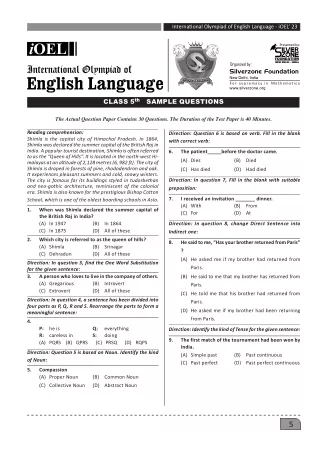 international olympiad of english language ioel 23