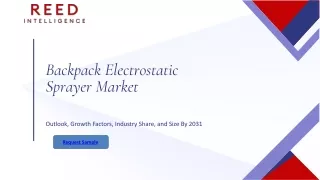 backpack electrostatic sprayer market