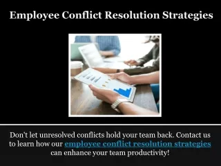 Employee Conflict Resolution Strategies
