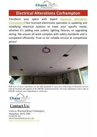 Electrical Alterations Corhampton