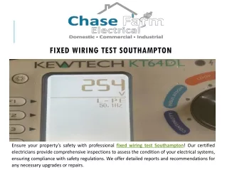 fixed wiring test southampton