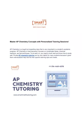 Master AP Chemistry Concepts with Personalized Tutoring Sessions