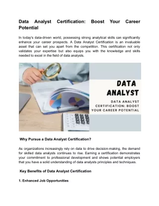 Data Analyst Certification_ Boost Your Career Potential