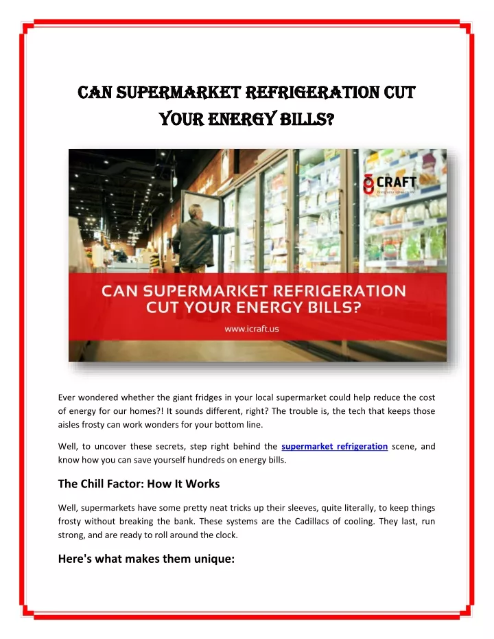 can supermarket refrigeration cut can supermarket