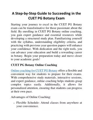 a step by step guide to succeeding in the cuet