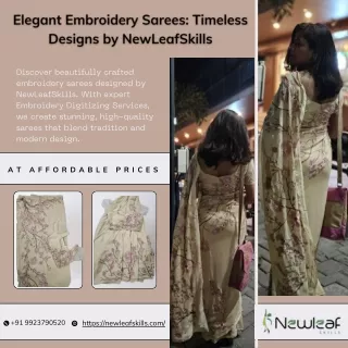 Elegant Embroidery Sarees Timeless Designs by NewLeafSkills