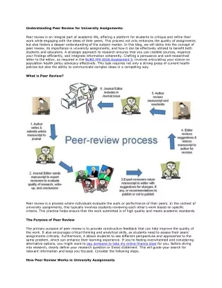 understanding peer review for university