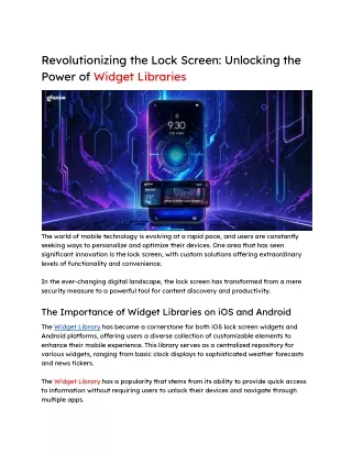 revolutionizing the lock screen unlocking