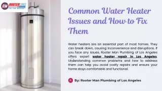 Common Water Heater Issues and How to Fix Them