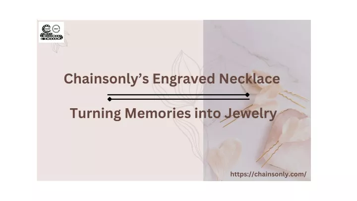 chainsonly s engraved necklace