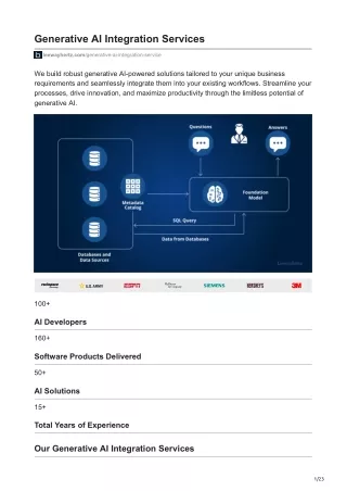 Generative AI Integration Services