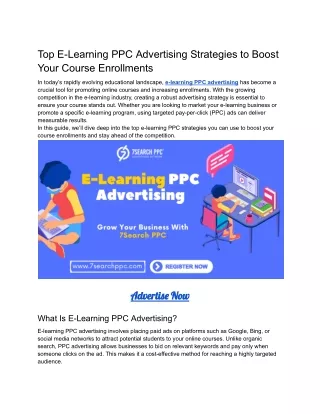 Top E-Learning PPC Advertising Strategies to Boost Your Course Enrollments