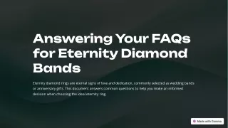 Answering Your FAQs for Eternity Diamond Bands