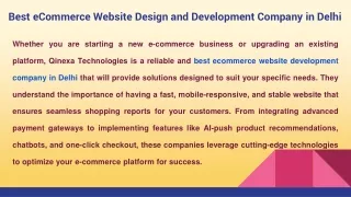 Best eCommerce website development company in delhi