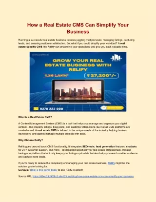 How a Real Estate CMS Can Simplify Your Business