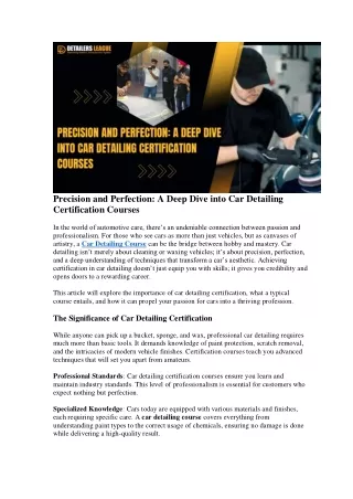 precision and perfection a deep dive into