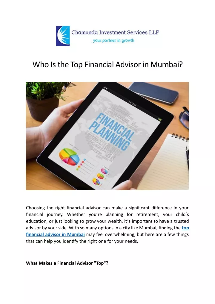 who is the top financial advisor in mumbai