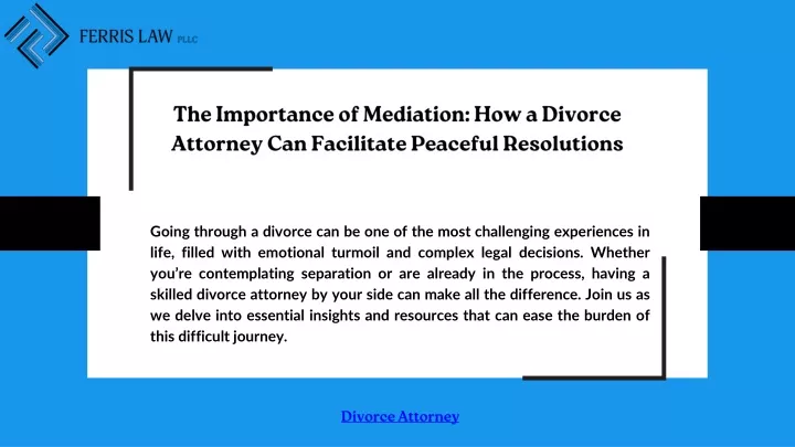 the importance of mediation how a divorce