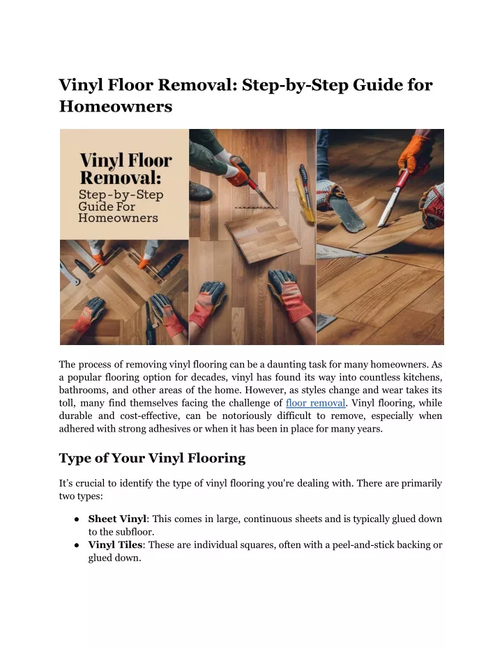 vinyl floor removal step by step guide