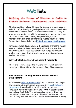 building the future of finance a guide to fintech