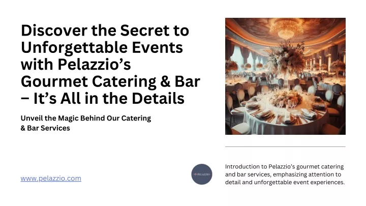 discover the secret to unforgettable events with