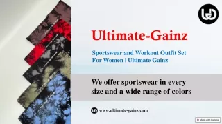 Sportswear and Workout Outfit Set For Women | Ultimate Gainz