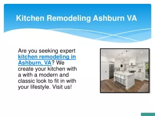 Kitchen Remodeling Ashburn VA