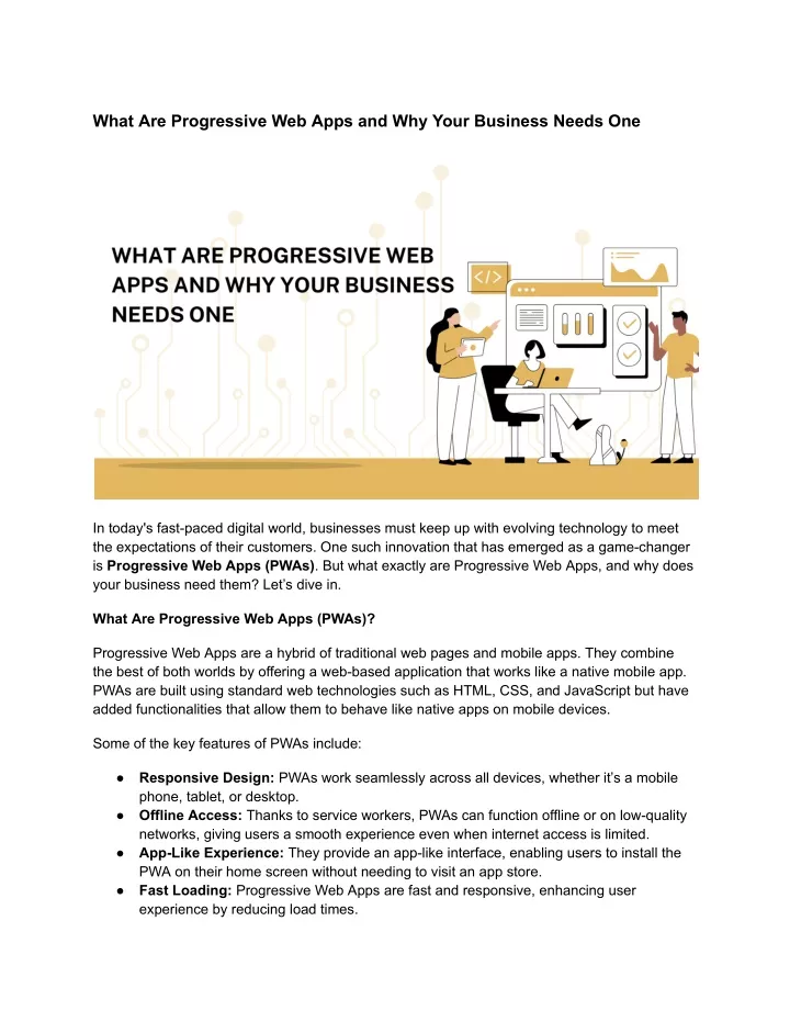 what are progressive web apps and why your