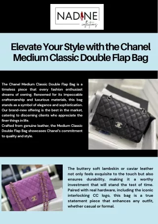 Elevate Your Style with the Chanel Medium Classic Double Flap Bag