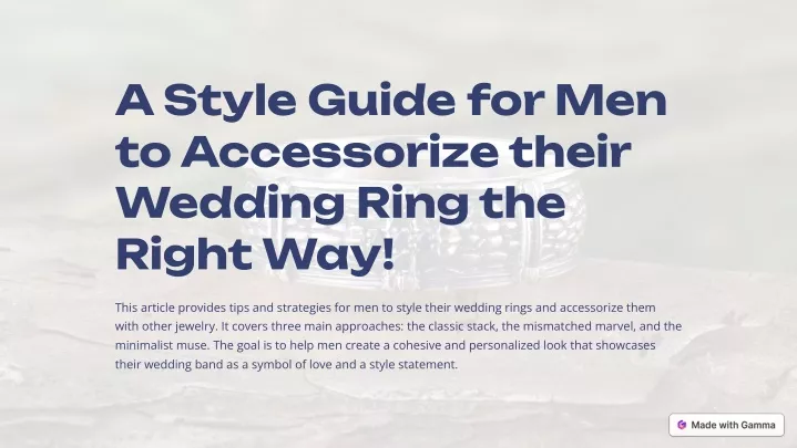 a style guide for men to accessorize their