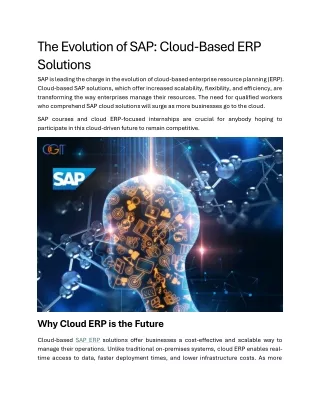 the evolution of sap cloud based erp solutions
