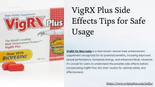 vigrx plus side effects tips for safe usage