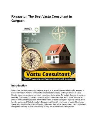 Rkvaastu _ The Best Vastu Consultant in Gurgaon