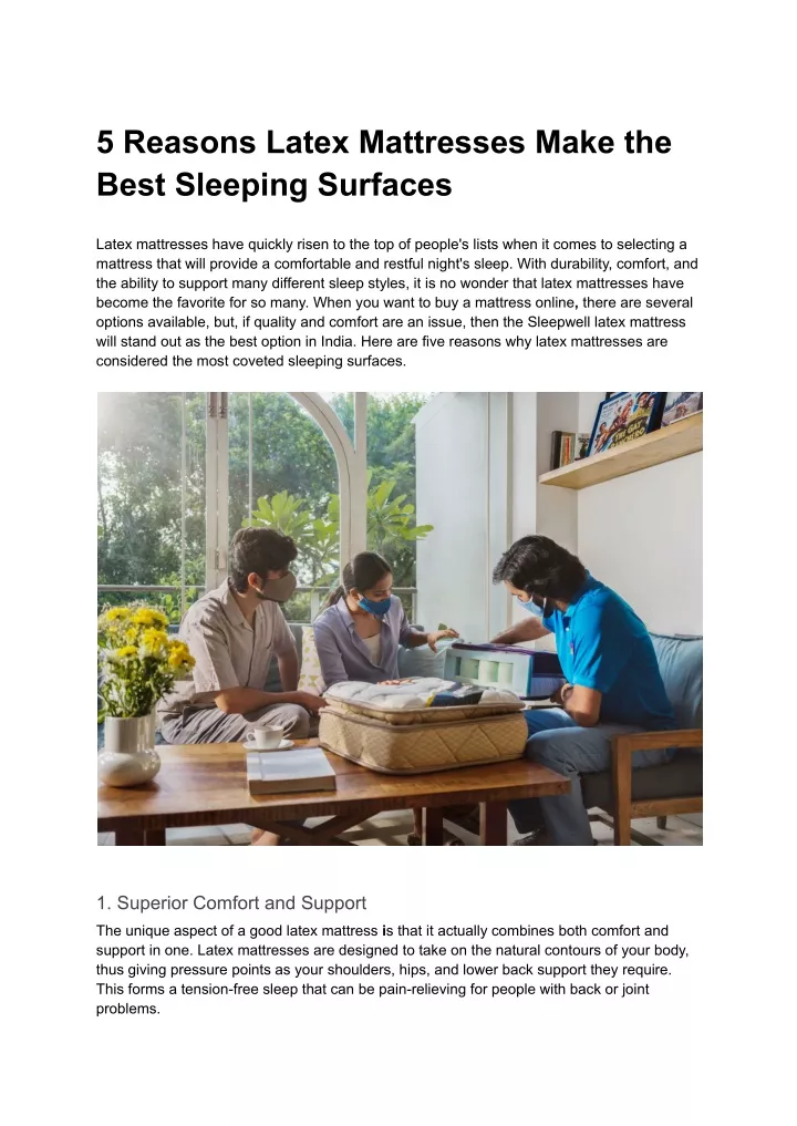 5 reasons latex mattresses make the best sleeping