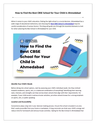 how to find the best cbse school for your child