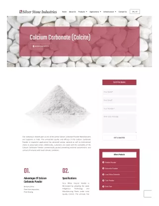 Calcium Carbonate Powder for Paint Industry