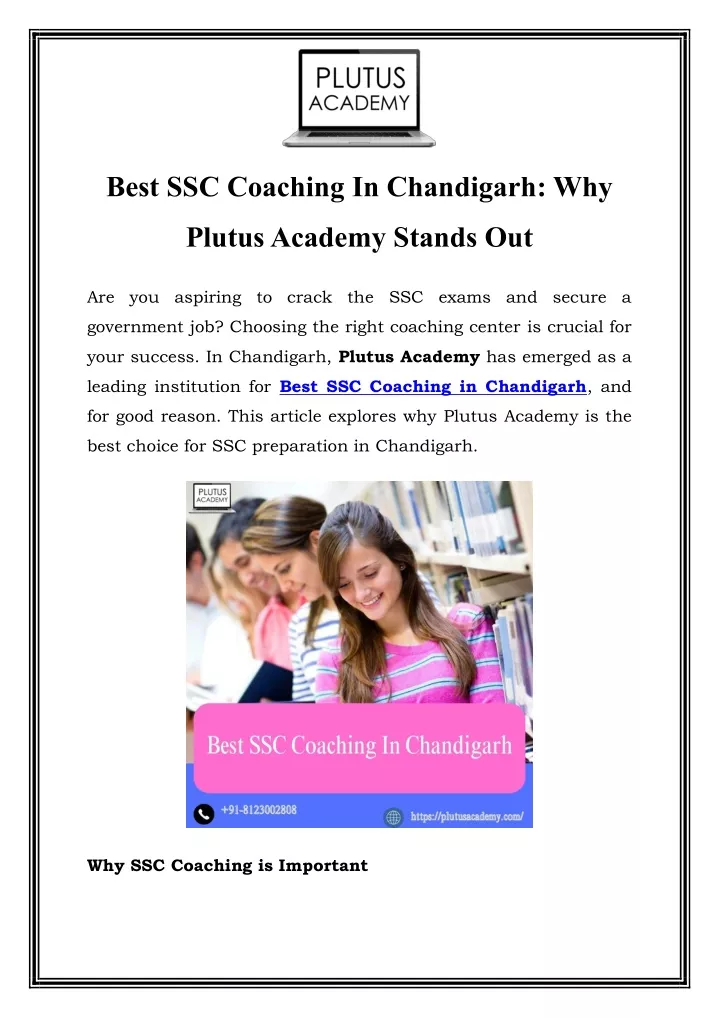 best ssc coaching in chandigarh why