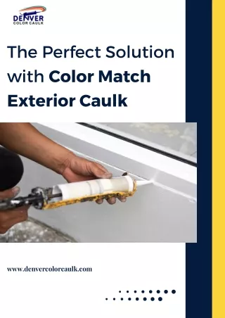 The Perfect Solution with Color Match Exterior Caulk | Denver Color Caulk