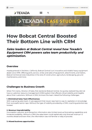 How Bobcat Central Boosted Their Bottom Line with CRM