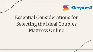 essential considerations for selecting the ideal couples mattress online