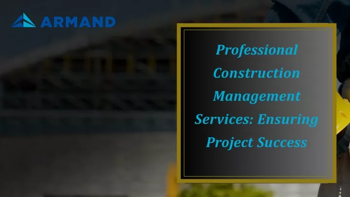 professional construction management services