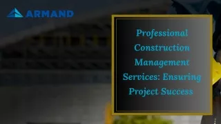 Professional Construction Management Services Ensuring Project Success