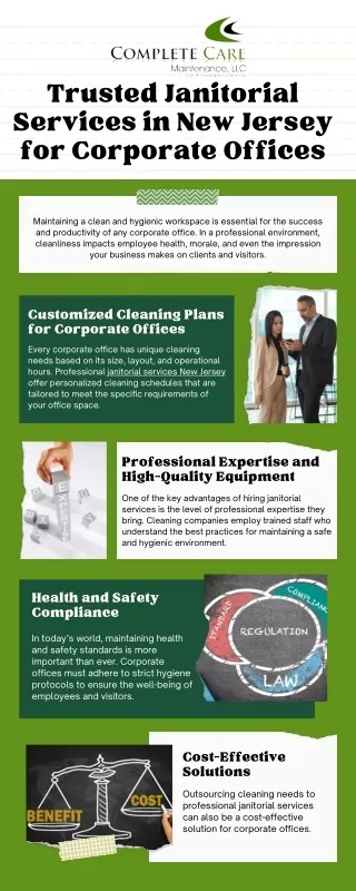 Trusted Janitorial Services in New Jersey for Corporate Offices